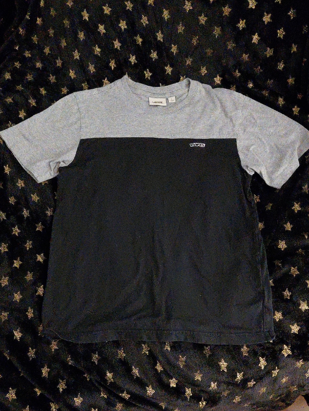 Vans Two-Tone Crew T-Shirt - Gray & Black